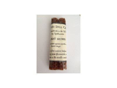 Beeswax Spell Candles pack of 2 Light Brown